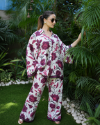 Summer Flair Co-ord Set — Maroon