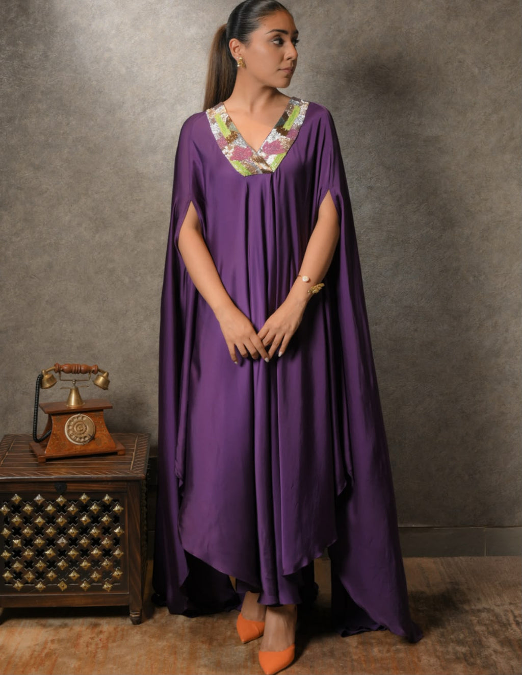 Purple drape