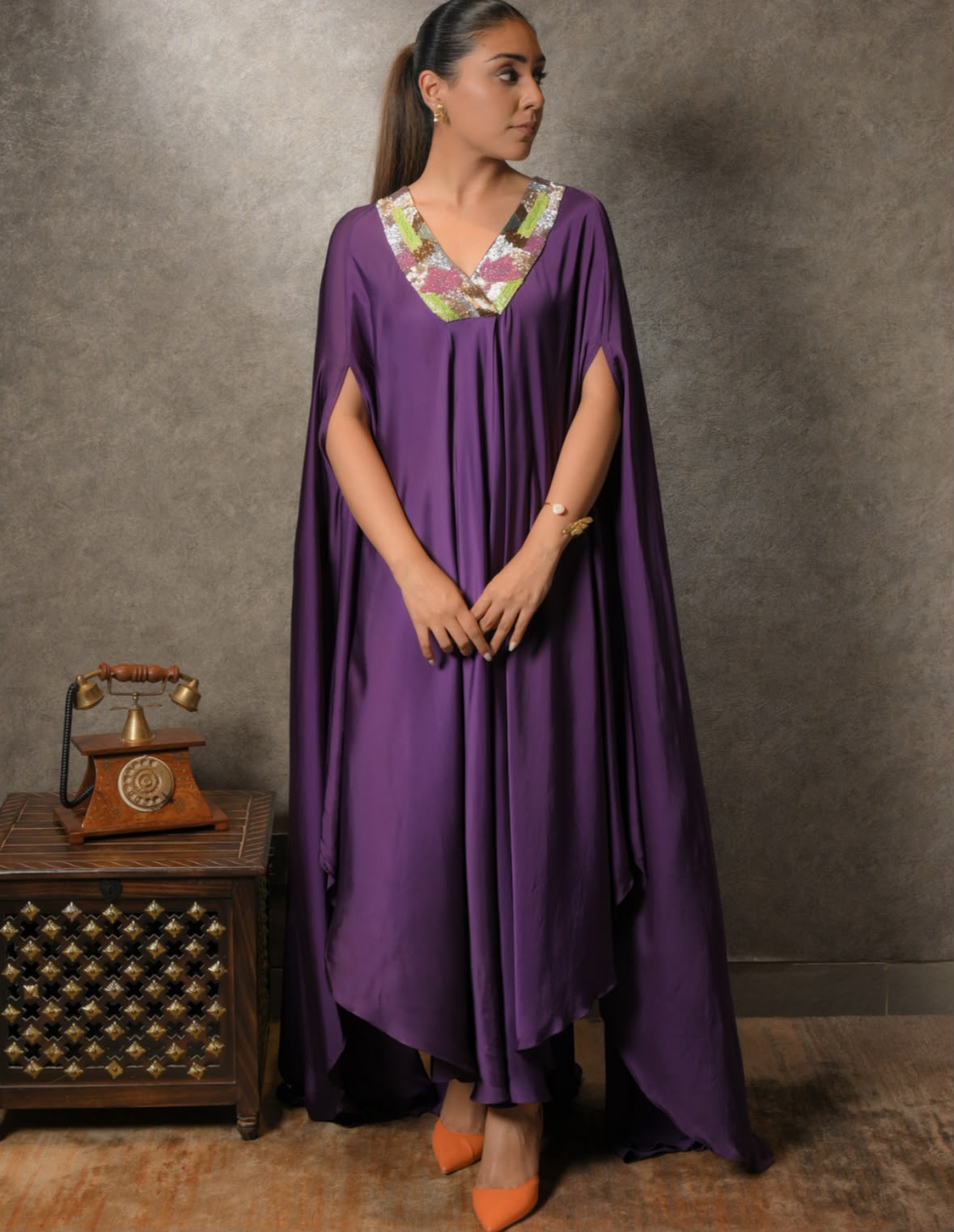Purple drape