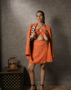 Orange jacquard set