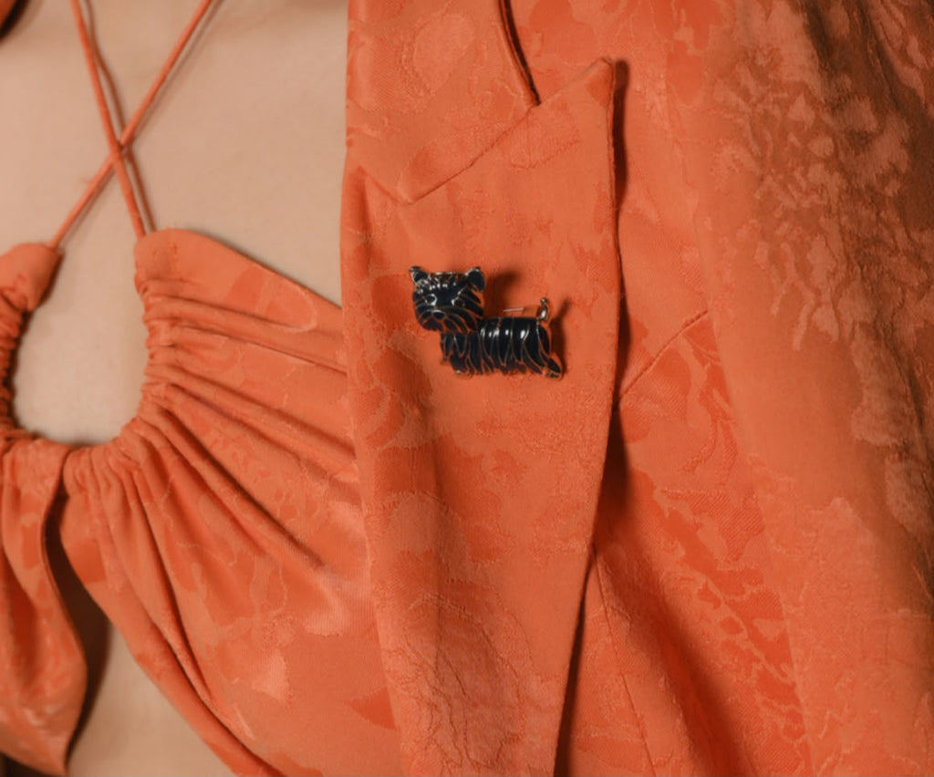 Orange jacquard set
