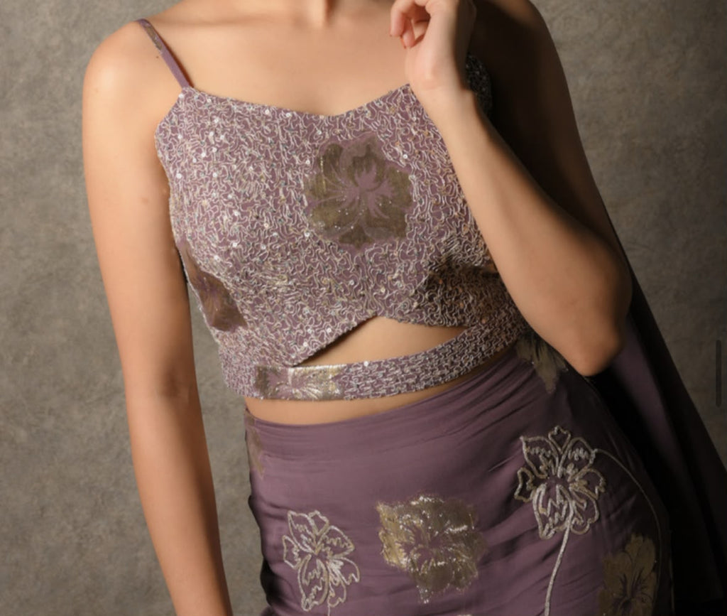 Mauve skirt set
