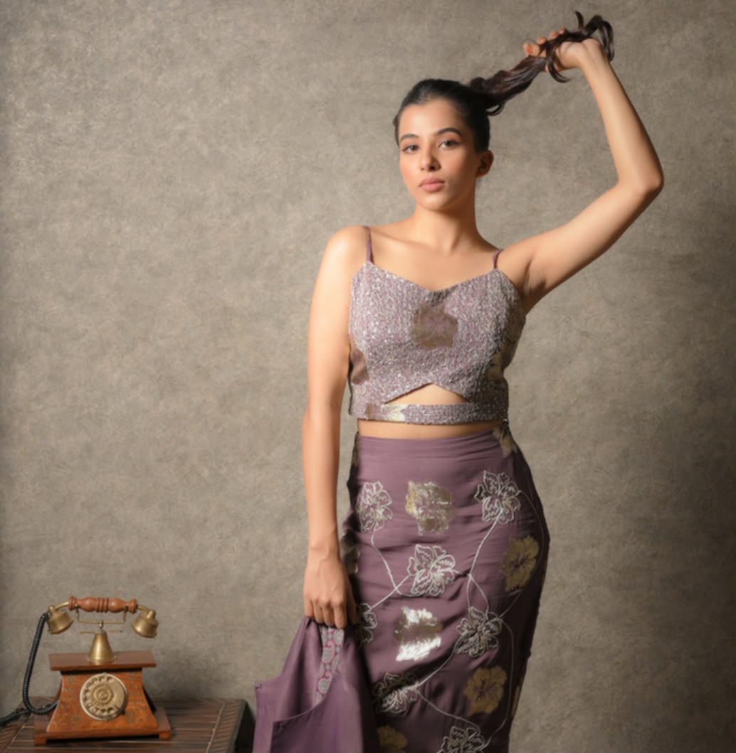 Mauve skirt set