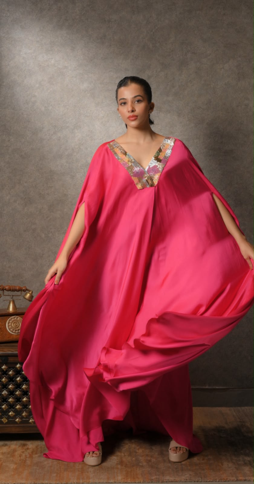 Pink drape