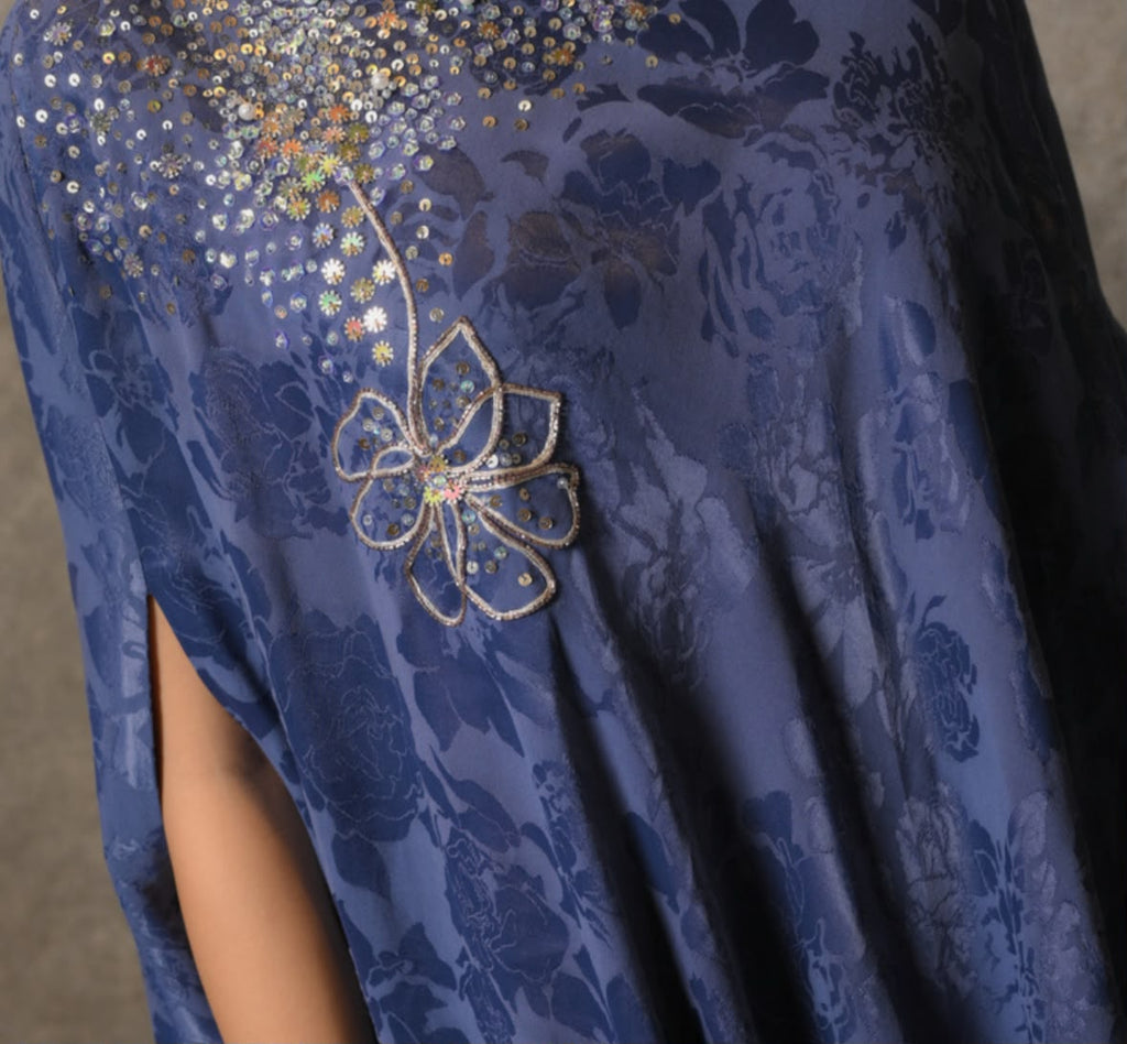 Blue jacquard co-ord set