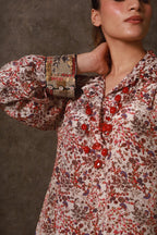 Crimson Petals Kali Co-ord Set