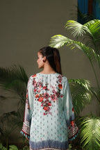 Powder Blue Swarovski Embellished Tunic Co-ord Set