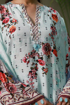 Powder Blue Swarovski Embellished Tunic Co-ord Set