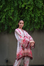 Powder Pink Swarovski Embellished Tunic Co-ord Set