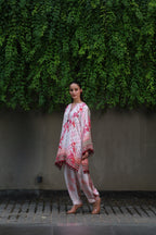 Powder Pink Swarovski Embellished Tunic Co-ord Set