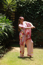 Pink Swarovski Embellished Kaftan Co-ord Set