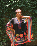 Midnight Bloom Black Swarovski Embellished Kaftan Co-ord Set
